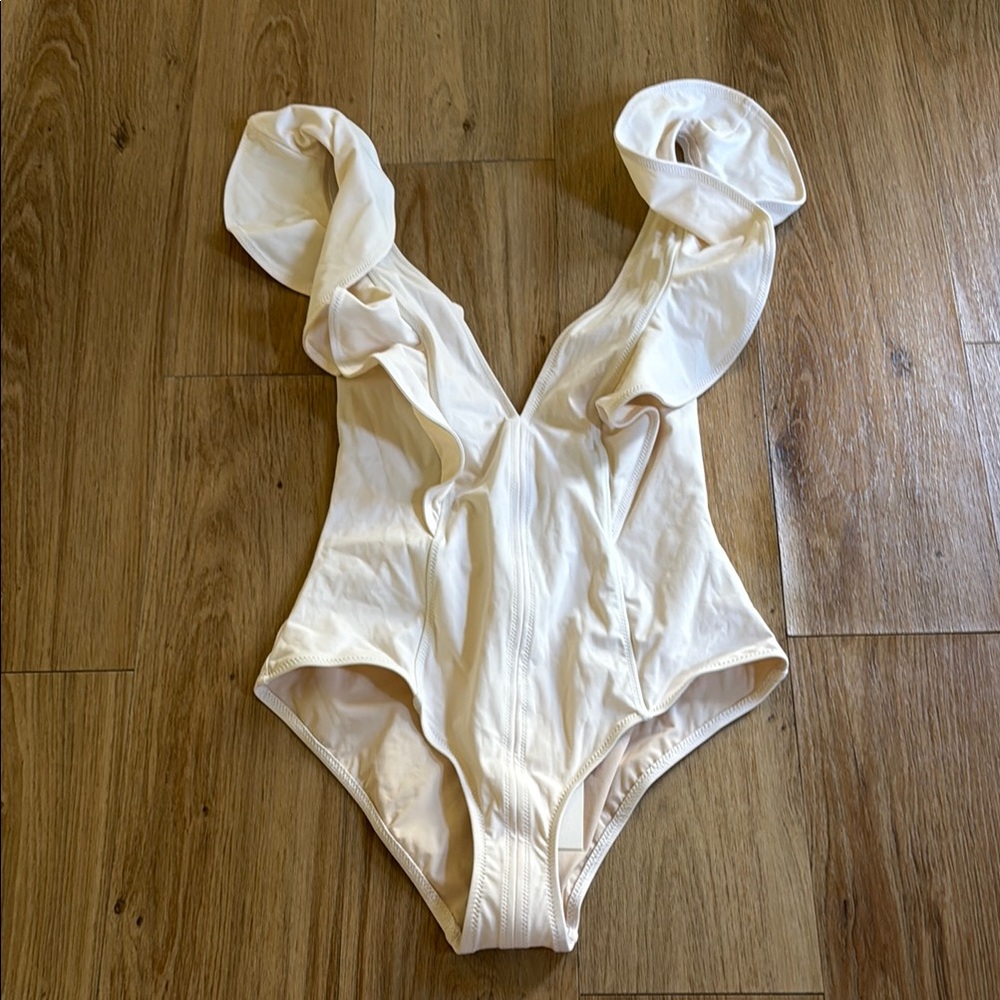 Ulla Johnson Cream One Piece Swimsuit
